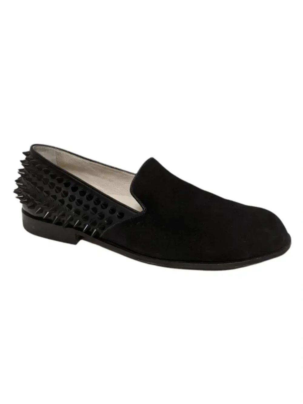OTABO Men's Suede Leather Studded Loafers 10